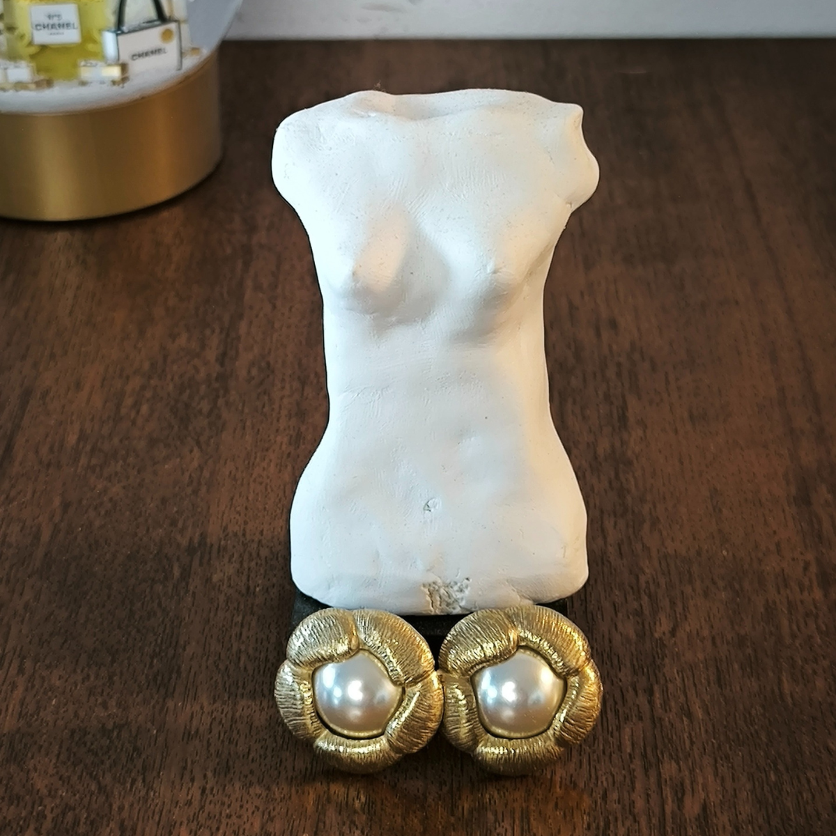 Boucles d'oreilles clip vintage fleurs Gontie