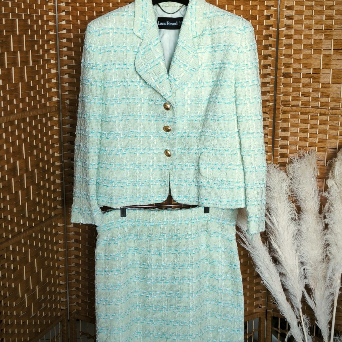 Ensemble tailleur en tweed Louis Féraud vintage