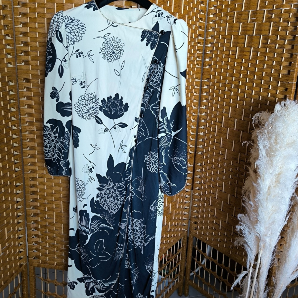 Robe longue japonisante vintage