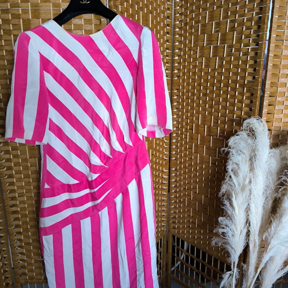 Robe à manches courte vintage en soie Louis Féraud.