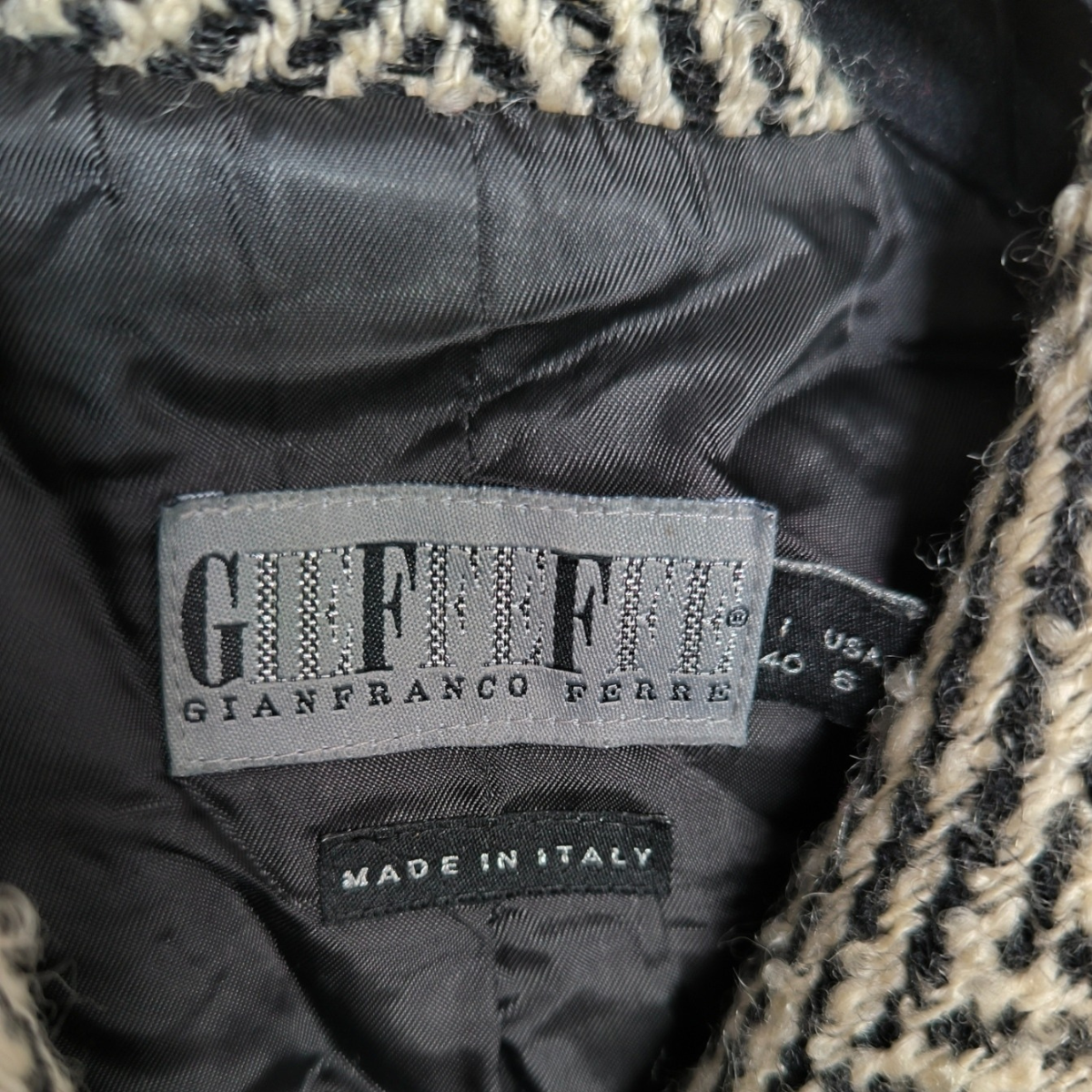 Veste chaude vintage Gianfranco Ferre