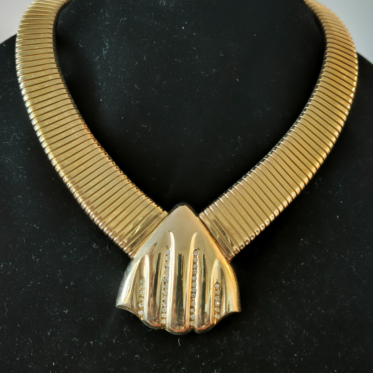 Collier vintage maille oméga Cascio