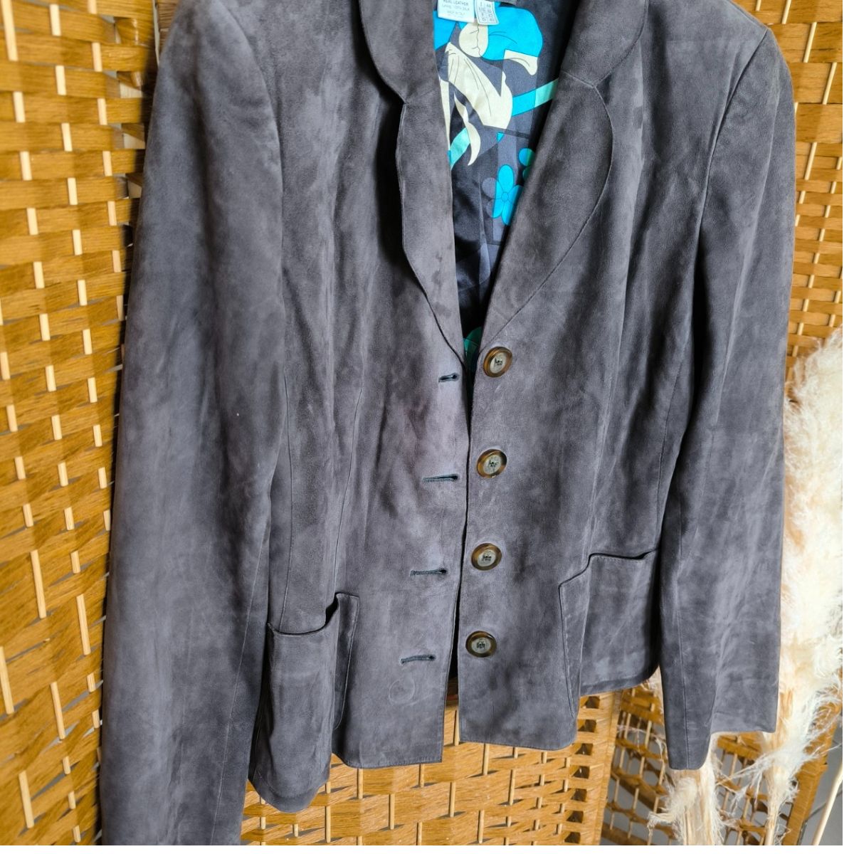 Veste en suede et soie Salvatore Ferragamo.