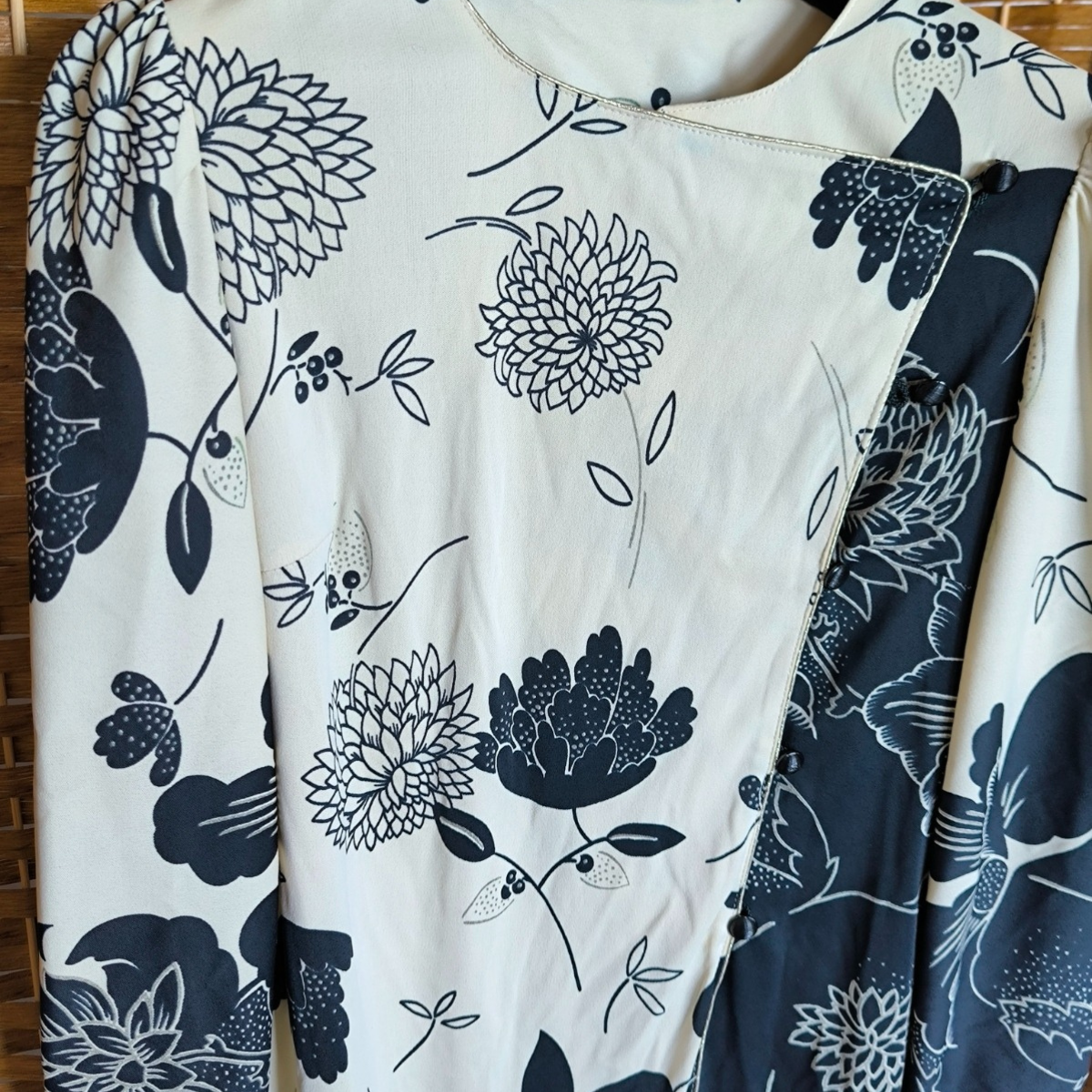 Robe longue japonisante vintage