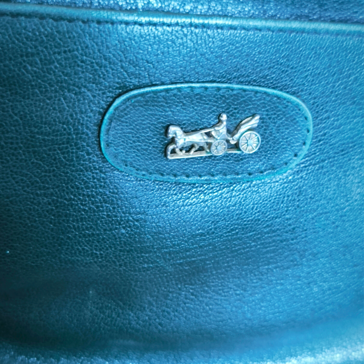 Sac à bandoulière en cuir vert sombre vintage