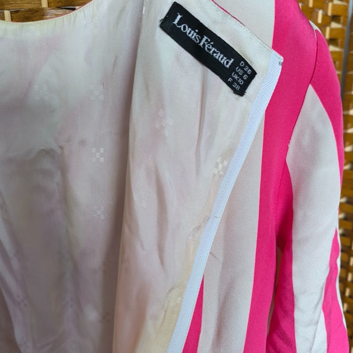 Robe à manches courte vintage en soie Louis Féraud.