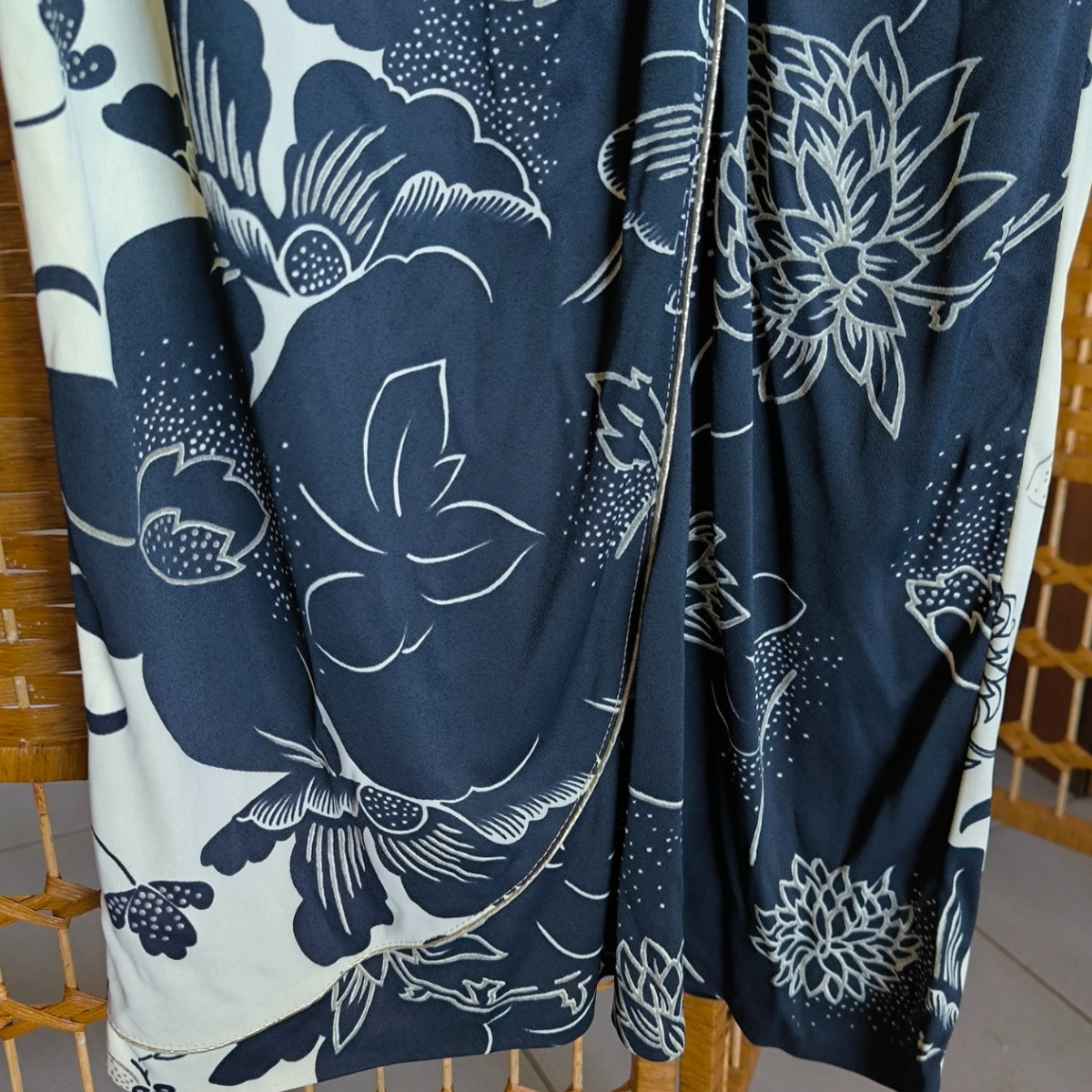 Robe longue japonisante vintage