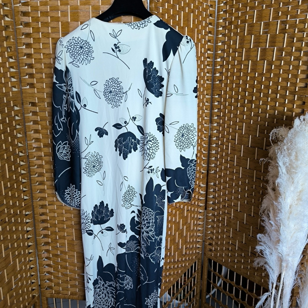 Robe longue japonisante vintage