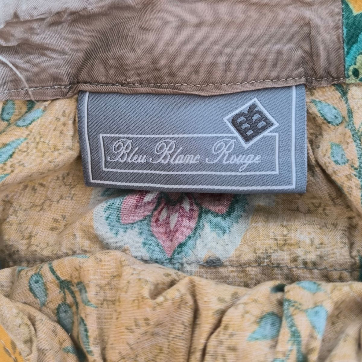 Jupe à jupons en tissu provençal vintage Bleu Blanc Rouge