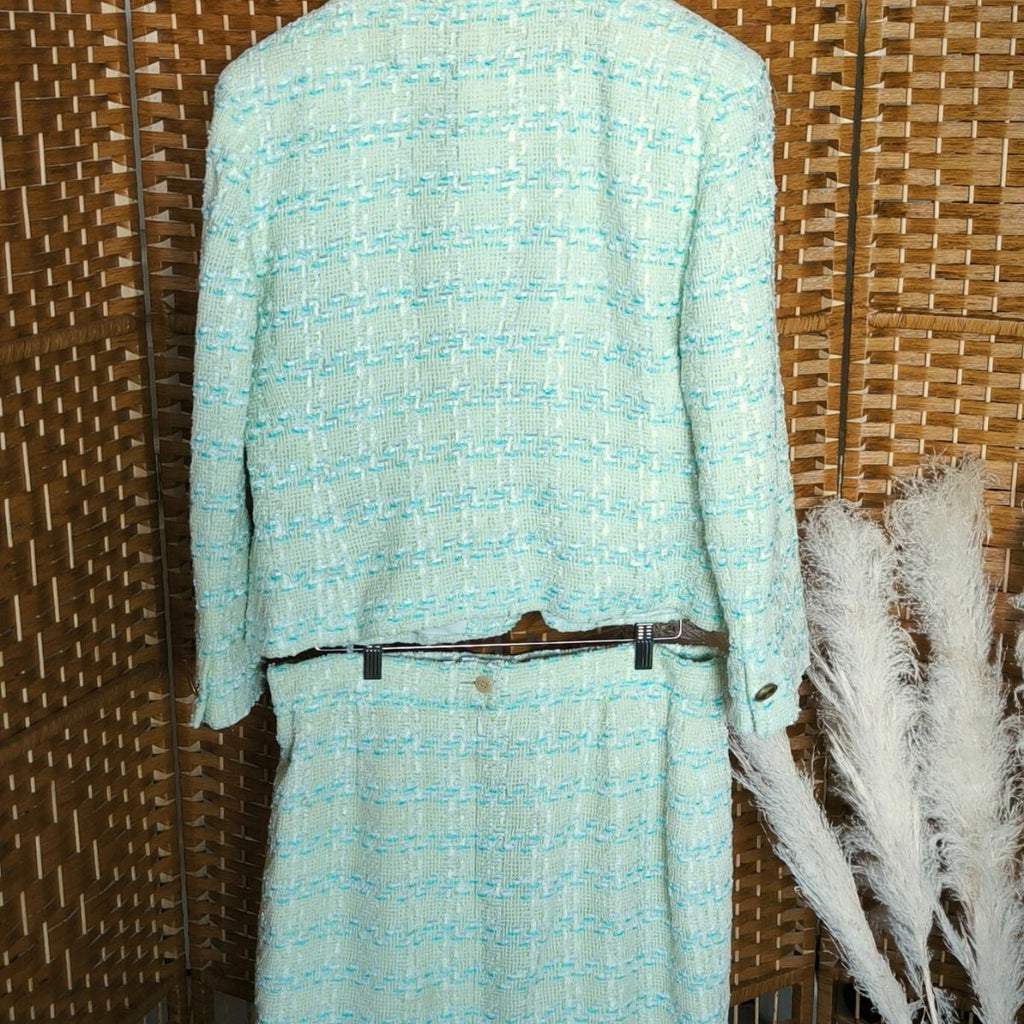 Ensemble tailleur en tweed Louis Féraud vintage